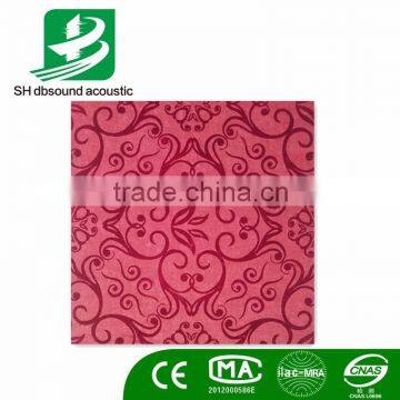 Fireproof Flocking Polyester Acoustic Panel for tv Background Wall Decoration