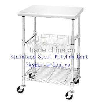 Classics Stainless Steel Professional Kitchen Cart Cutting Table