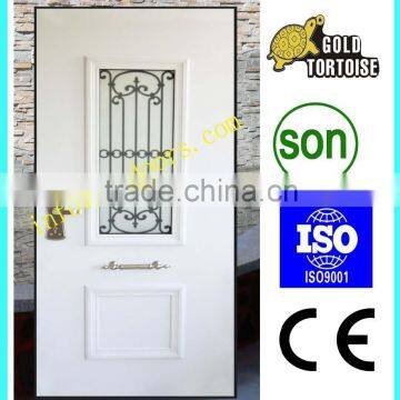 2015 Nice design Cheap Israel steel security door price with glazing for sale