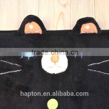 Lovely Cartoon Embroidery With Anti-slipping Back Cat Design Children Mat photo-2