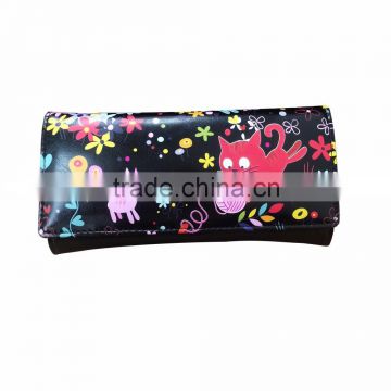 Guangzhou New Design PU Wallets with zipper/Wholesale Fashion Lady Wallet