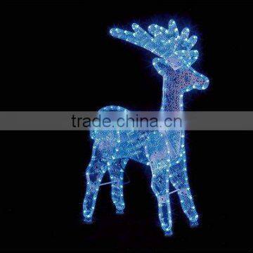 led snowflake LED magic colour christmas lights for outdoor project/LED 3D motif christmas deer snowman