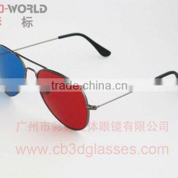 3d plastic glasses with red blue lens