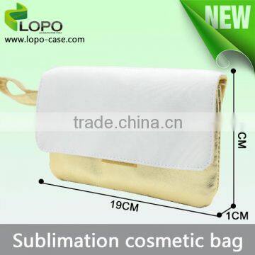 2016 sublimation fancy PU leather fancy DIY cosmetic bag