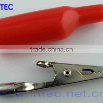 Jumper Wires Alligator Crocodile Roach Test Clip Plastic Handles Crocodile clips 55mm red color I00100