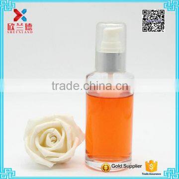 100ml 3.5oz cylinder glass liquid soap bottle with pump sprayer wholesale