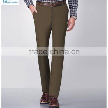 New Famous Brand Fashion Leisure trousers Men Mid Waist Straight Long Trousers Business casual Pant