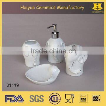 bathroom set animal design, elephant design lotion bottle