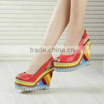 Custom made ladies wedge heel shoes wedge heels for women