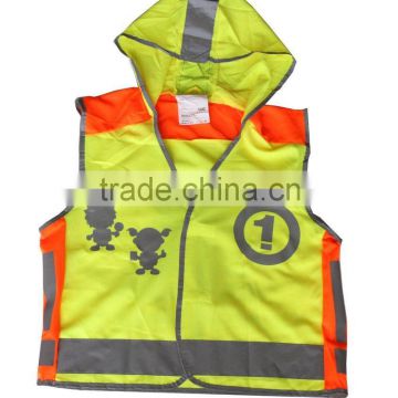 Reflective Safety Vest Neon Green Safety Vest with Reflective Strip For Children