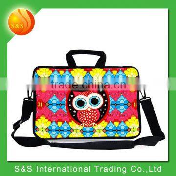 15inch shockproof durable neoprene funny pattern laptop bag