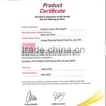 IAAF Certificated Spray-coat System Polyurethane Athletic Running Track photo-6
