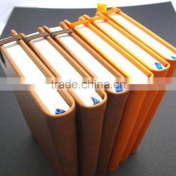 Hot Sale Orange Faux Leather a6 Size Notebook With Pen photo-5