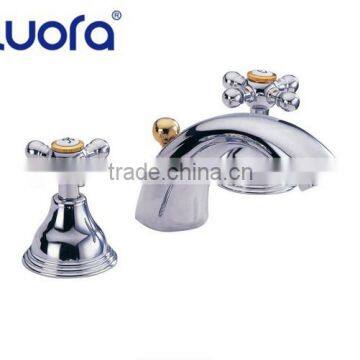 High quality dual handle brass basin faucet