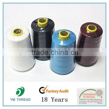 40/2 5000y polyester sewing overlocking thread for t shirts