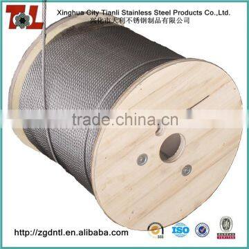 316 7x7 6mm Stainless Wire Rope with Length 1000m 1470N/mm2