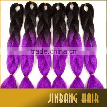 New Premium Hot Selling Best Quality 100g 24inch High Temperature Synthetic Ombre Jumbo Braid photo-6