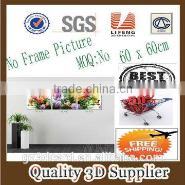 New Material PET 1.5mm No Frame Picture Wholesale nature digital printing, 3d picture printed