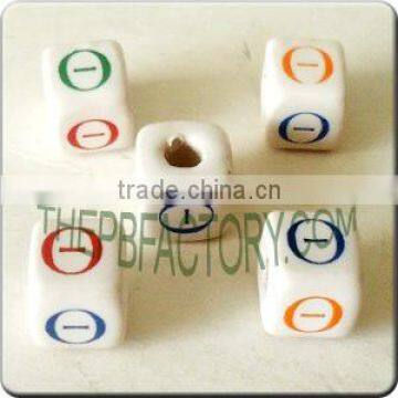 Greek Alphabet Ceramic Beads