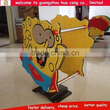 2015 Newest Good Selling Outdoor Playground Kid Rides SpongeBob Spring Rocking Ride for Kids
