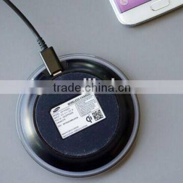 QI Wireless Charger and Wireless Mibile Phone Chager for Samsung Galaxy s6 s7 Edge Superthin Mini Design Black and White photo-5