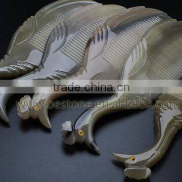 New Design Horn Peacock Hair Comb photo-6
