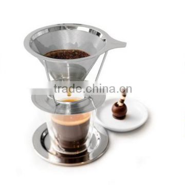 Eco friendly stainless steel coffee dripper/SS coffee filter