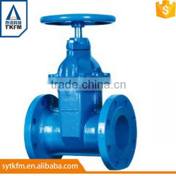 2015 TKFM flange connection 2 inch soft sealing wedge sluice gate valve weight