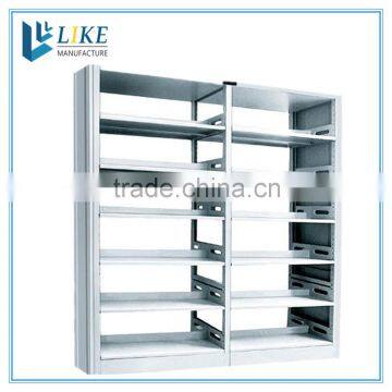 Steel double-column double-side bookshelf