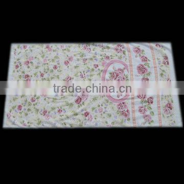 cotton print bath towel