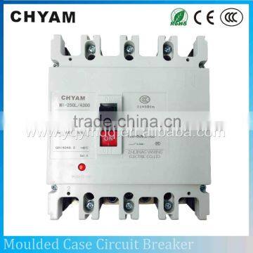 factory price 250A 4p moulded case circuit breaker mccb