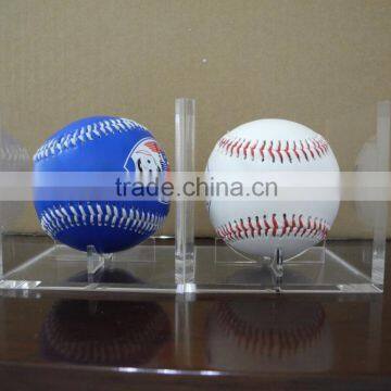 high quality acrylic clear cube custom display baseball box with lid