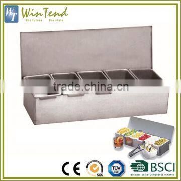 Condiment storage stainless steel box organizer wholesale spice containers