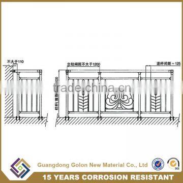 Ornamental Wrought Iron Veranda/iron Balcony Fence/ Decorative Garden Fencing photo-6