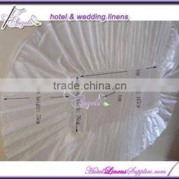 17' fitted table skirts, pintuck taffeta table skirts for weddings, banquets, parties