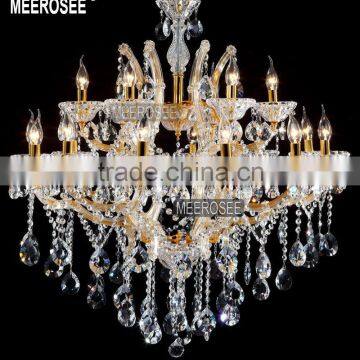 Clear Crystal Chandelier Light Fixture, Silver Clear Chandelier Lamp for Hotel, Restaurant, Lobby, Foyer MD7001