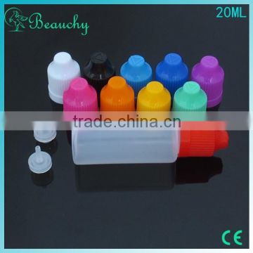 Beauchy new 0.8oz color plastic e-liquid bottle shrink band for e-liquid bottle 20ml e-liquid bottle