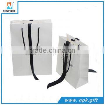 2016 hottest sale 250gsm white kraft paper bag manufacturer in China