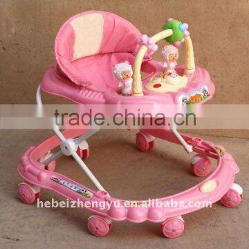 pink cartoon sheep baby walker