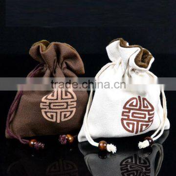 Custom drawstring gift bag for wedding bag linen bag