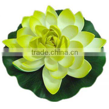 Yellow Beautiful EVA Floating Artificial Lotus / White Water Lily