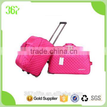 Waterproof Nylon Customized Diamond Plaid Business Trolley Bag