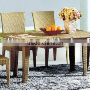 Aluminum wicker dining set