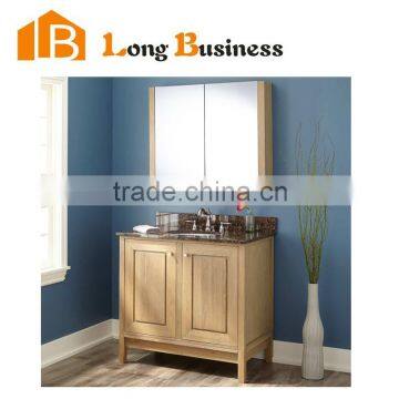 LB-LX2107 Home furniture solid wood cabinet bathroom set mirror with cabinet