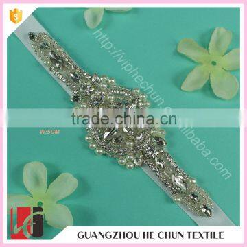 HC-7576-1 Hechun Diamond Embroidery Beaded Wedding Bride Sash