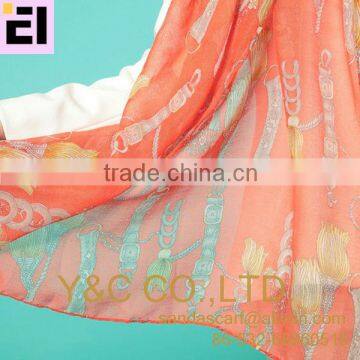 Women High Quality Fashion Printing All March Long Scarf/Shawl photo-3