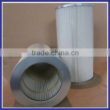 Low resistance polyester fiber materials air separator element