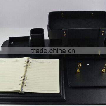 PU European-style office stationery leather desk set