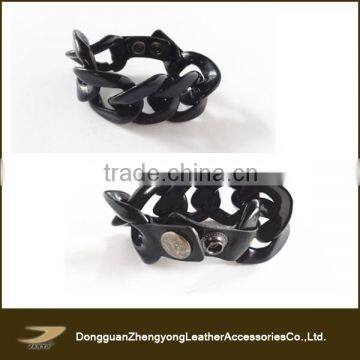 Fashion Polyresin Wristbands Black Resin Craft Gift Bracelets