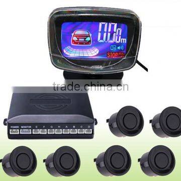 6 and 8 sensor with front and back lcd display car parking sensor sw-818F-8